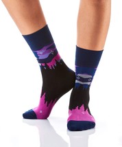Yo Sox Women's Premium Crew Socks Northern Lights Fits Size 6 to 10 Cotton Blend image 2