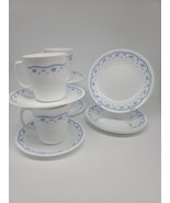Corelle Morning Blue Coffee Mug Cups-Saucers and Appetizer Plates, 12-Pc - €50,77 EUR