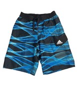 Boy&#39;s Adidas Swim Trunks Shorts Blue Print Sz. M - $276.80 MXN