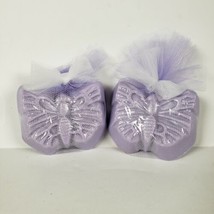 Handmade Butterfly Shaped Lavender Bar Soap Bar 3 oz. - 2 Bars of Soap! - £11.16 GBP