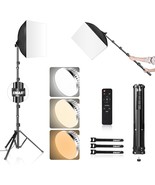 Emart Softbox Lighting Kit, 16&quot;X16&quot; Soft Box | 3000K-6000K 85W Led Bulbs... - £38.62 GBP