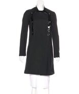 Helmut Lang Rare Original Archival Vintage Black Patent Leather Trim Coa... - $209.16 CAD