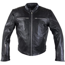 Xelement 630 Recoil Mens Black Premium soft Cowhide Leather Motorcycle Jacket - £71.35 GBP