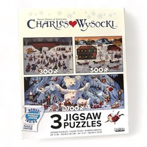 Charles Wysocki 3 in 1 Buffalo Games Jigsaw Puzzles 300-500-700 - Pcs. Brand NEW - £23.73 GBP