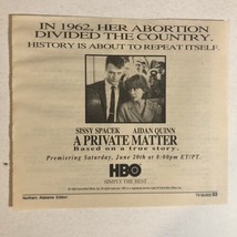 A Private Matter Tv Movie Print Ad Vintage Sissy Spacek Aiden Quinn TPA3 - £4.72 GBP