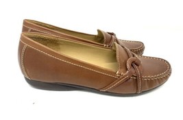 L.L. Bean 9 B Flats Moccasins Loafers Brown Leather Women&#39;s NWT  - £35.40 GBP