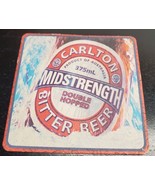 Carlton Bitter Beer Midstrength Double Hopped drink coaster - £3.73 GBP