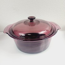 Corning Ware Visions Cranberry 5L Teflon Bottom Dutch Oven Stock Pot Pyr... - $32.71