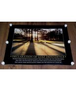 Golf Poster Declaration Of Golf Dependence 1999 #48628 Angel Gifts NM RARE - €42,67 EUR