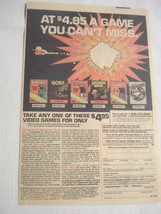 1983 Color Columbia House Video Game Ad  For Atari 2600 Games - £6.27 GBP