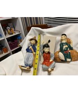 LOT 3 MID CENTURY ART  Will George CA Oriental Asian figurines Red 25% - $113.85