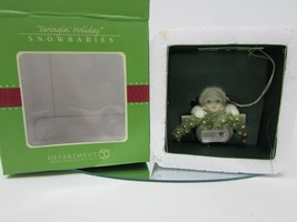 DEPT 56 69543 SNOWBABIES ORNAMENT SWINGIN&#39; HOLIDAY  NEW - $13.81