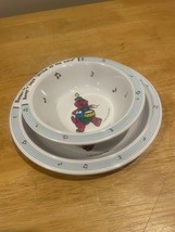 Barney The Purple Dinosaur Child Bowl And plate  &quot;Strike up the band&quot; - $19.79