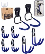 Bike Hooks &amp; Garage Storage Hooks Set (Blue)- Versatile Bike Wall Mount ... - £23.79 GBP
