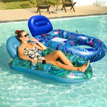 A Pair Of 65-By-42-Inch Large Pool Float Chairs With Cup Phone Holders, - $39.95