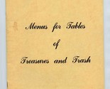Menus for Tables of Treasures and Trash Helen Corbitt Recipes - $11.88