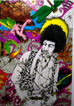 Jimi Hendrix Rock Fantasy Comic August 1990 Psychedelic Rock Artwork Vin... - $10.52