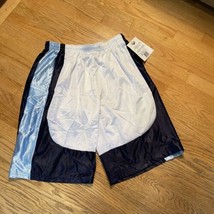 Basketball Shorts Sz 32-36 (XL) White Blue Athletic Jogging Swimming Trunks - £10.54 GBP
