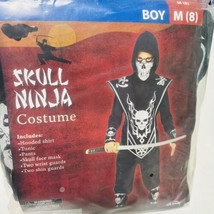 Boys Medium 8 Skull Ninja Costume Halloween - $22.76