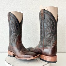 Rod Patrick Mens Cowboy Boots Size 8A Brown Leather Square Toe Western 1... - $292.05