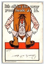 Comic Bent Over Man Its All in the Way You Look at It UDB Postcard S2 - £6.56 GBP