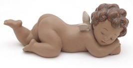 LLADRO Figurine Porcelain ANGEL Lying Down Wings Matte Ornament - £113.90 GBP