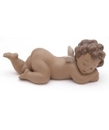 LLADRO Figurine Porcelain ANGEL Lying Down Wings Matte Ornament - £113.64 GBP