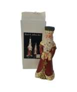 Kurt S Adler Santa Father Christmas Candlestick Candle Holder Holiday Ho... - £11.84 GBP