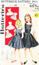 Vintage 1950&#39;s Child&#39;s JUMPERS Butterick Pattern 9914-b  Size 7 - £9.41 GBP