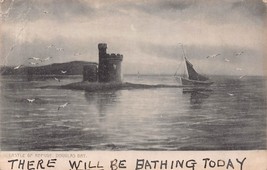 Castle Of REFUGE-DOUGLAS BAY-ISLE Of Man ENGLAND~1903 Tuck Rough Sea Photo Pscrd - £4.53 GBP