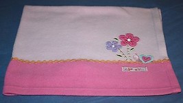 Carters Child of Mine Adorable Baby Girl Blanket Fleece Purple Flower Snail Pink - £8.55 GBP