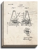 Metronome Patent Print Old Look on Canvas - $39.95+