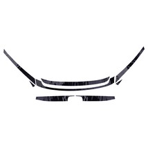 8pcs/set Glossy Black Car Front Upper Bumper Grille Molding Trim Protector Stick - £28.35 GBP