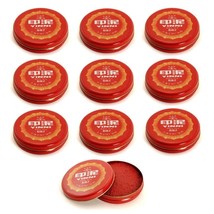 Lot Of 10 Red Calligraphy Ink Round Tin Chinese Yinni Paste Stamp 360g Wholesale - £21.54 GBP