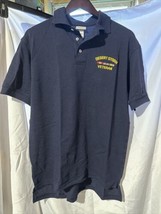 NOS Vintage Operation Desert Storm Veteran Polo Shirt Men&#39;s Med Blue ANVIL - $24.74