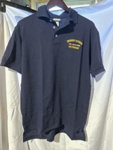 NOS Vintage Operation Desert Storm Veteran Polo Shirt Men&#39;s Med Blue ANVIL - £18.49 GBP