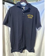 NOS Vintage Operation Desert Storm Veteran Polo Shirt Men&#39;s Med Blue ANVIL - £18.91 GBP