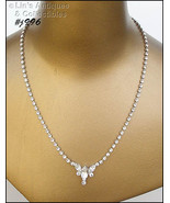 Signed Eisenberg Clear Rhinestone Necklace (#J996) - $2,379.93 MXN