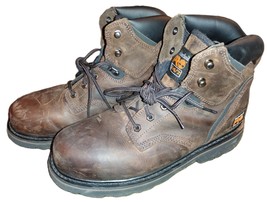 Timberland Pro 24/7  Work Boots Men&#39;s 11 Pit Boss Steel Toe 33034 Brown Nubuck - £51.88 GBP