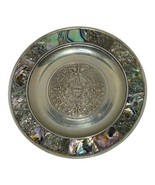 Alpaca Mexico Wall Plate Mayan Aztec Sun Calendar Abalone Shell Inlay Ha... - $32.07 CAD
