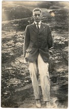 Real Photo Postcard (RPPC) Good Looking Young Man Well Dressed College Type CYKO - £7.58 GBP