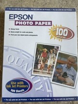 Epson Glossy Finish Photo Paper 8,5” X11” Ink Jet Printer 100 Sheets #41864 NEW - £15.54 GBP