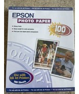 Epson Glossy Finish Photo Paper 8,5” X11” Ink Jet Printer 100 Sheets #41864 NEW - £15.72 GBP