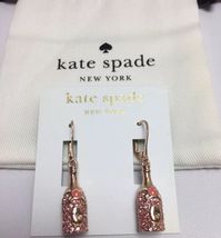 Kate Spade New York Rose Gold Tone Make Magic Champagne Drop Earrings W/... - $69.00