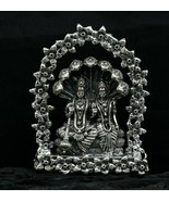 925 silver Hindu Laxmi Narayan statue, Figurine, puja article home templ... - $320.84 CAD