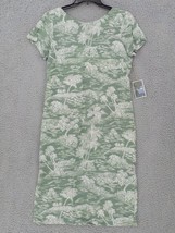 Hawaiian Moon Dress Womens Sz M Midi Sheath Herringbone Fair Isle Seafoam Green - £15.02 GBP