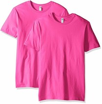 Fruit of the Loom Men&#39;s Crew T-Shirt (2 Pack), Cyber (HOT) Pink, XX-Larg... - £14.85 GBP