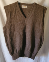 VTG Alpaca Vest Size Medium Brown 100% Alpaca Peru Doctor Lawyer Church - $27.99
