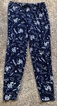 Harry Potter Fleece Navy Blue Womens Pajama Pants Size Small 4-6 Leviosa - £7.70 GBP
