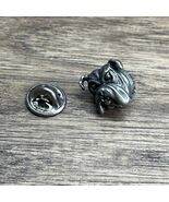 Vintage Bulldog Head Pin Dog Mascot Silver Tone Lapel Pin Estate Jewelry... - $8.90